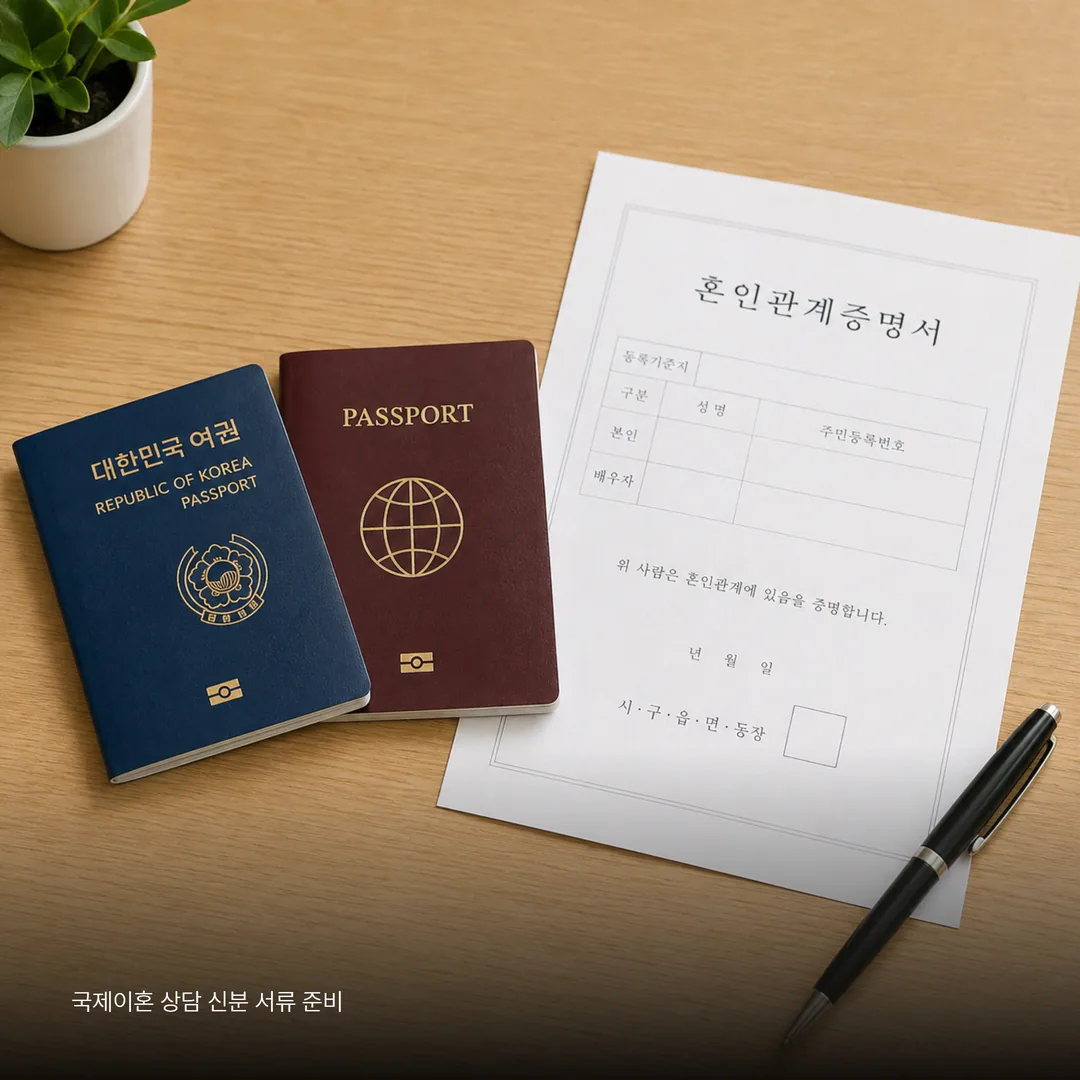 국제이혼 상담을 앞두고 정리해 둔 신분 서류