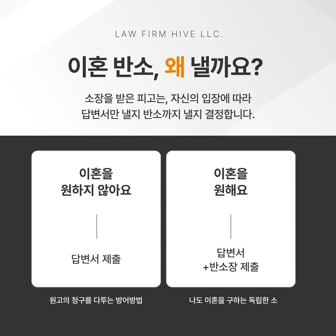 이혼 반소를 낼지 정하는 판단 흐름도