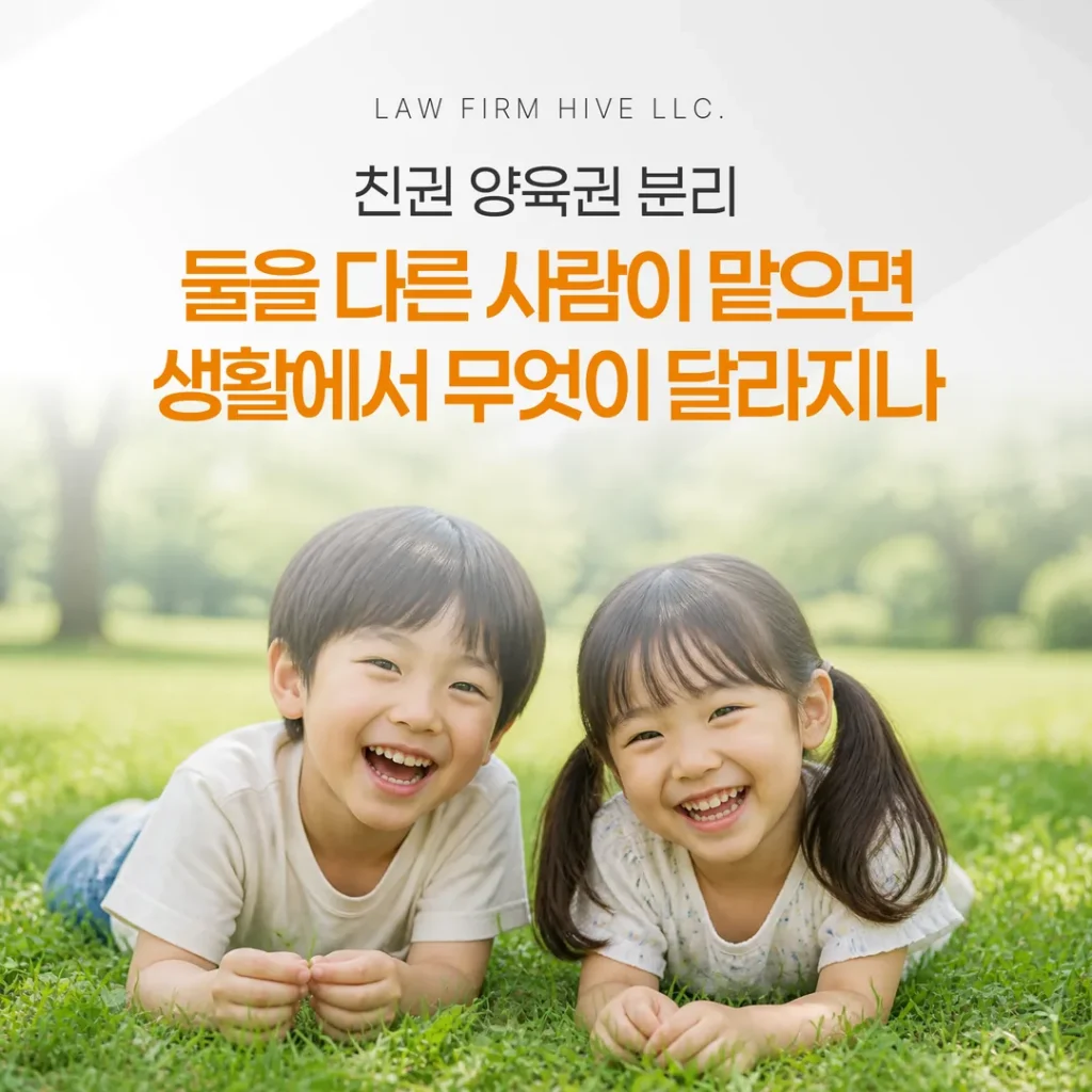 친권 양육권 분리, 둘을 다른 사람이 맡으면 생활에서 무엇이 달라지나